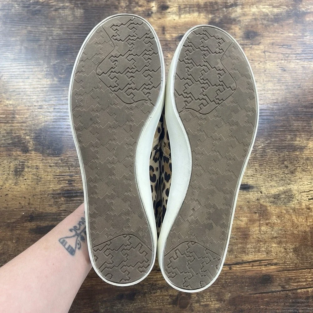 Dr. Scholls Leopard Print Loafers Size 8.5M Be Free Comfort Flats Slip On Casual